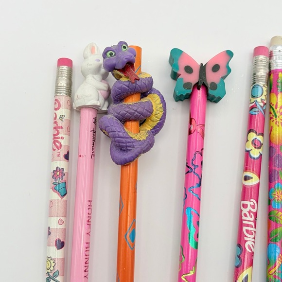 vintage 90s pencil lot Barbie tweety - Picture 2 of 4